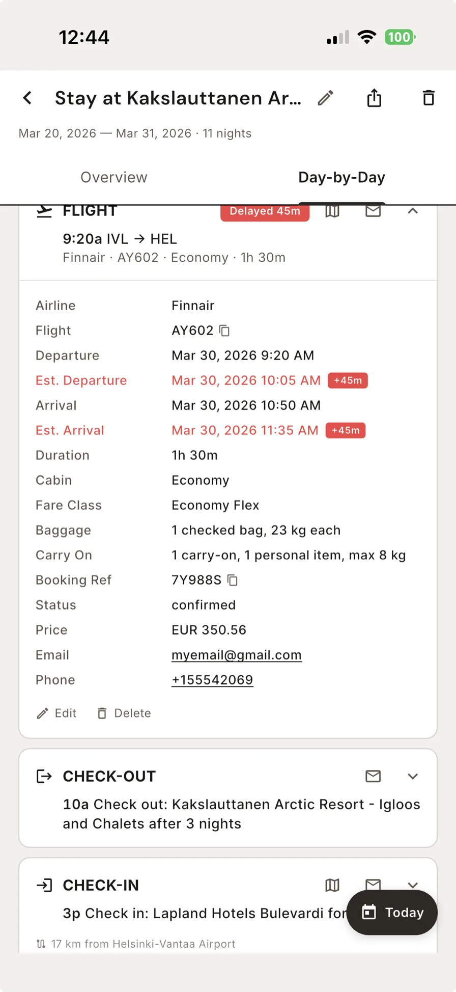 Flight delay tracking